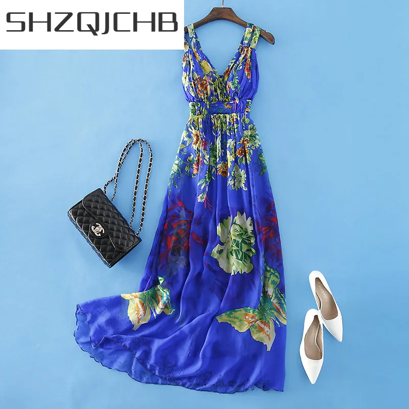 SHZQ Vintage Summer Dress Women Clothes 2021 Sexy Boho 100% Real Silk Long Elegant Vestidos Ladies Floral Blue Maxi Dress 513
SHZQ Vintage Summer Dress Women Clothes 2021 Sexy Boho 100% Real Silk Long Elegant Vestidos Ladies Floral Blue Maxi Dress 513