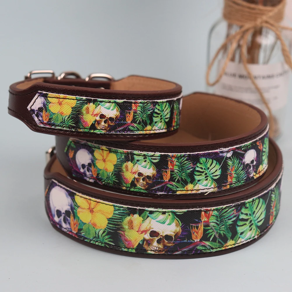 Skull Leather Pet Dog Collar Neck Strap Pet Collars For Small Dog Cat PU Leather Dog Collar Supplies Adjustable S/M/L
Skull Leather Pet Dog Collar Neck Strap Pet Collars For Small Dog Cat PU Leather Dog Collar Supplies Adjustable S/M/L