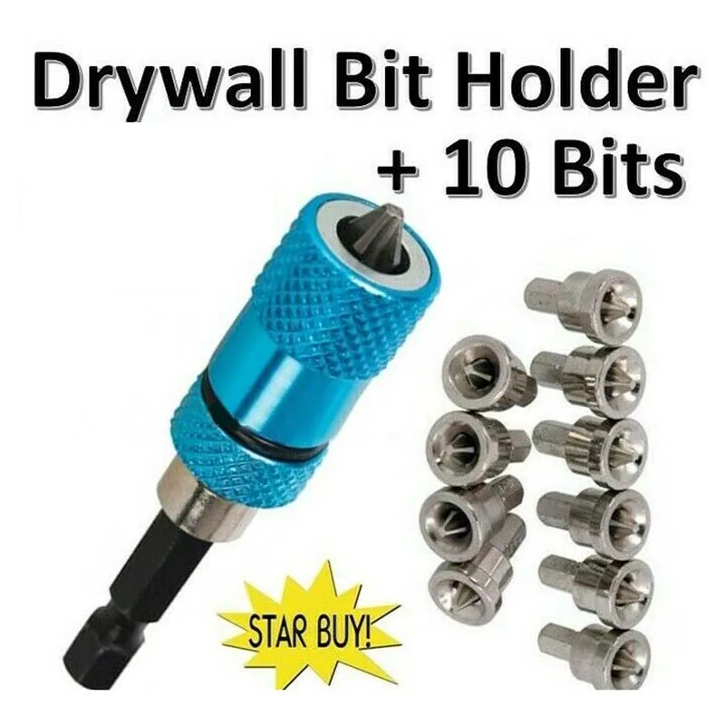 Magnetic Drywall Bit Holder 1/4" Hex Quick Release Connecting Rod+10*Locator Screwdriver Gypsum Board Position Drill Drive Tools
Magnetic Drywall Bit Holder 1/4" Hex Quick Release Connecting Rod+10*Locator Screwdriver Gypsum Board Position Drill Drive Tools
