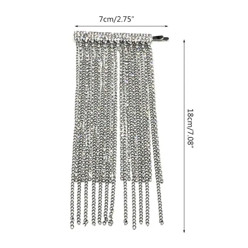 Sweet Long Tassels Rhinestone Bobby Pins Women Glitter Jewelry Metal Hair Clips Wedding Bridal Party Side Barrettes
Sweet Long Tassels Rhinestone Bobby Pins Women Glitter Jewelry Metal Hair Clips Wedding Bridal Party Side Barrettes