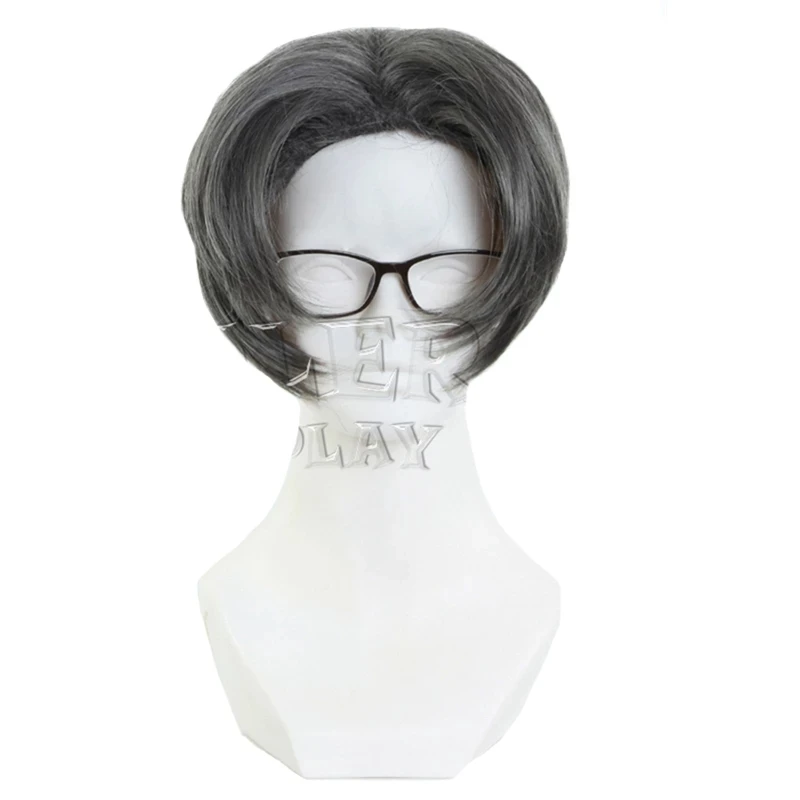 12" Miles Edgeworth Cosplay Wig Grey Short Central Parting Hairstyles Heat Resistance Synthetic Hair For Men's Party
12" Miles Edgeworth Cosplay Wig Grey Short Central Parting Hairstyles Heat Resistance Synthetic Hair For Men's Party
