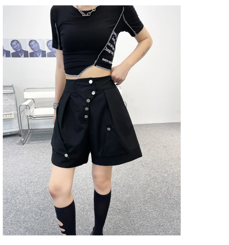 Japan Casual Shorts Women 2021 Summer High Waisted Plus Size Slim Black Wide Leg Short Pants Streetwear Hip Hop Punk Gothic
Japan Casual Shorts Women 2021 Summer High Waisted Plus Size Slim Black Wide Leg Short Pants Streetwear Hip Hop Punk Gothic