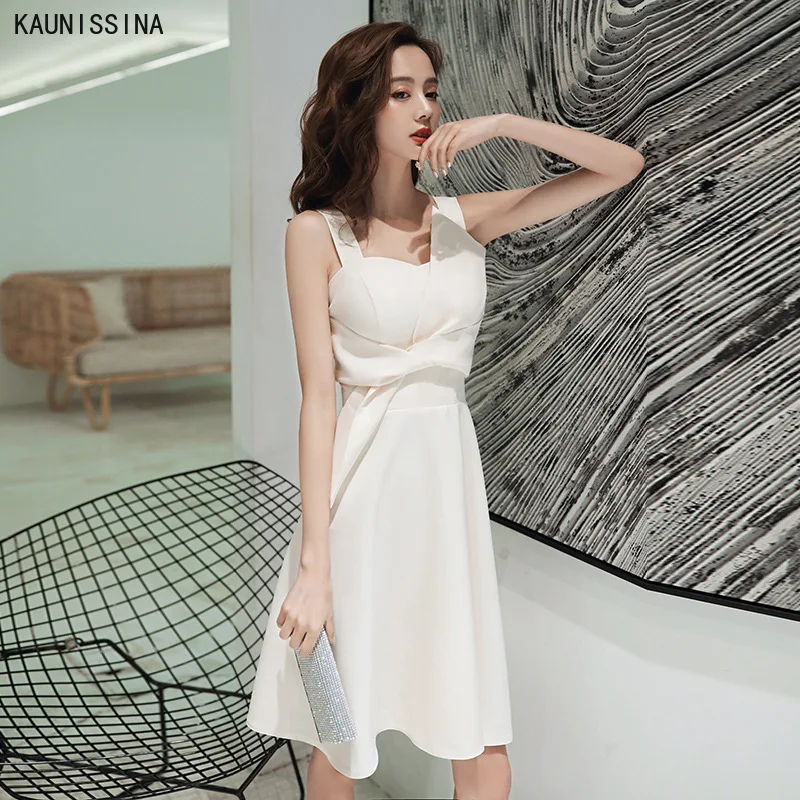 KAUNISSINA Mini Cocktail Dresses Women Sleeveless Simple Solid Party Dress Female A-Line Short Prom Formal Gowns Custom Made
KAUNISSINA Mini Cocktail Dresses Women Sleeveless Simple Solid Party Dress Female A-Line Short Prom Formal Gowns Custom Made
