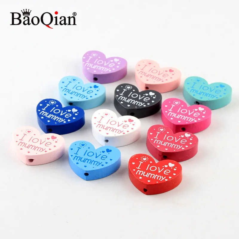 10pcs/lot Multicolor Heart-Shaped I Love Mummy Natural Wood Beads HandmadeBbaby Molar Toys Accessories Diy Home Decoration Craft
10pcs/lot Multicolor Heart-Shaped I Love Mummy Natural Wood Beads HandmadeBbaby Molar Toys Accessories Diy Home Decoration Craft