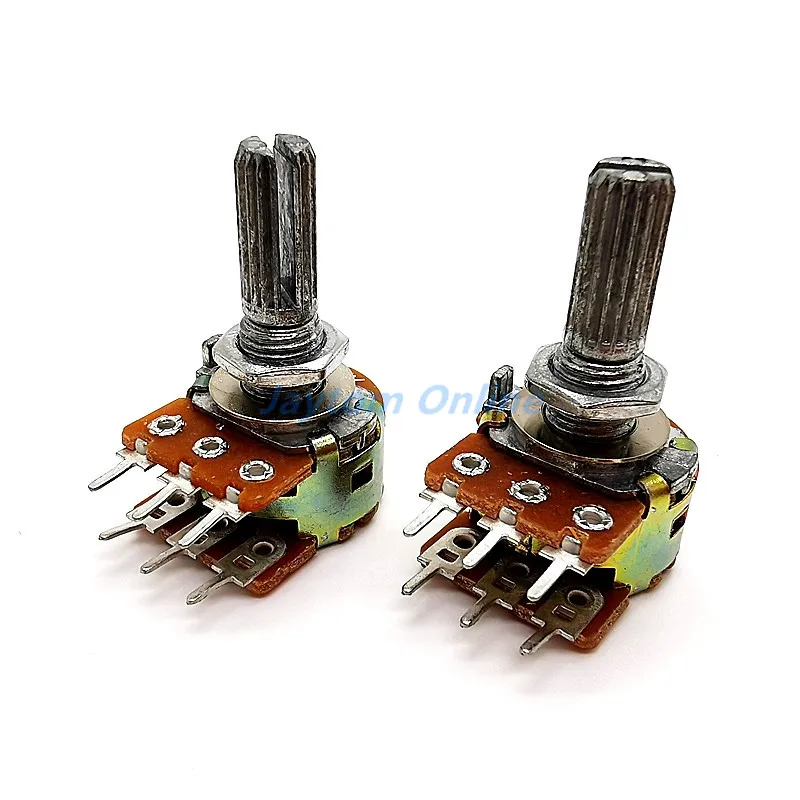 2pcs WH148 1K 10K 20K 50K 100K Shaft Amplifier Dual Stereo Volume Potentiometer B1K B10K B20K B50K 6Pin 20mm
2pcs WH148 1K 10K 20K 50K 100K Shaft Amplifier Dual Stereo Volume Potentiometer B1K B10K B20K B50K 6Pin 20mm