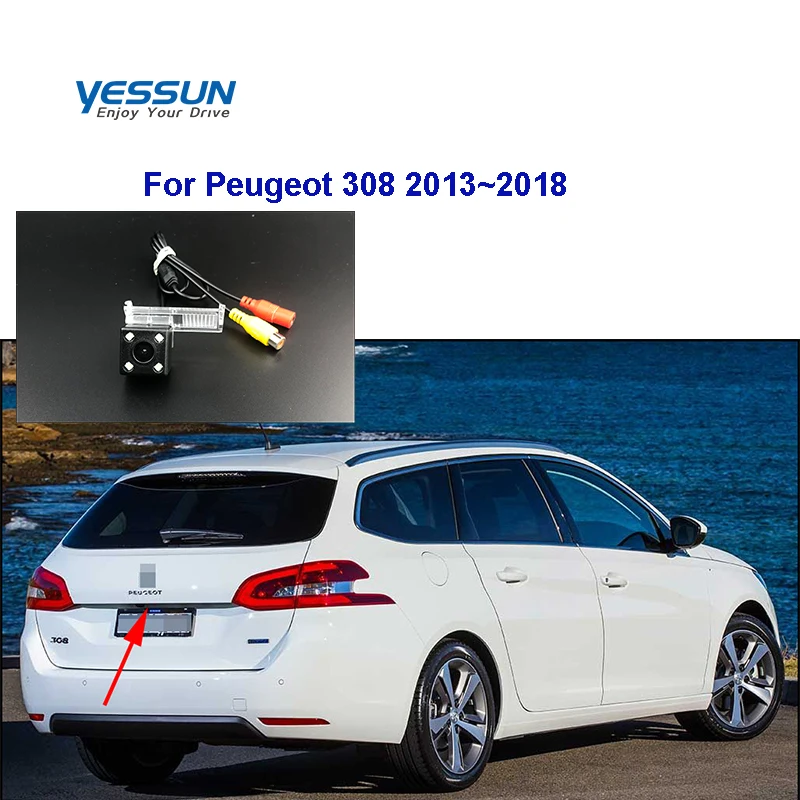 

Yessun rear Camera For Peugeot 301 308 405 508 C4 C5 3008 307 Hatchback Citroen E-Elysee C-Quatre mount for rear view camera
