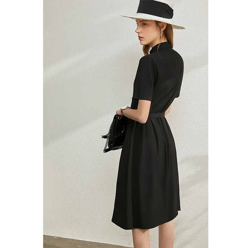 AMII Minimalism Spring Summer Fashion Solid Spliced Women Dress Causal High Waist Lapel Belt Knee-length Female Dress 12030095 
AMII Minimalism Spring Summer Fashion Solid Spliced Women Dress Causal High Waist Lapel Belt Knee-length Female Dress 12030095