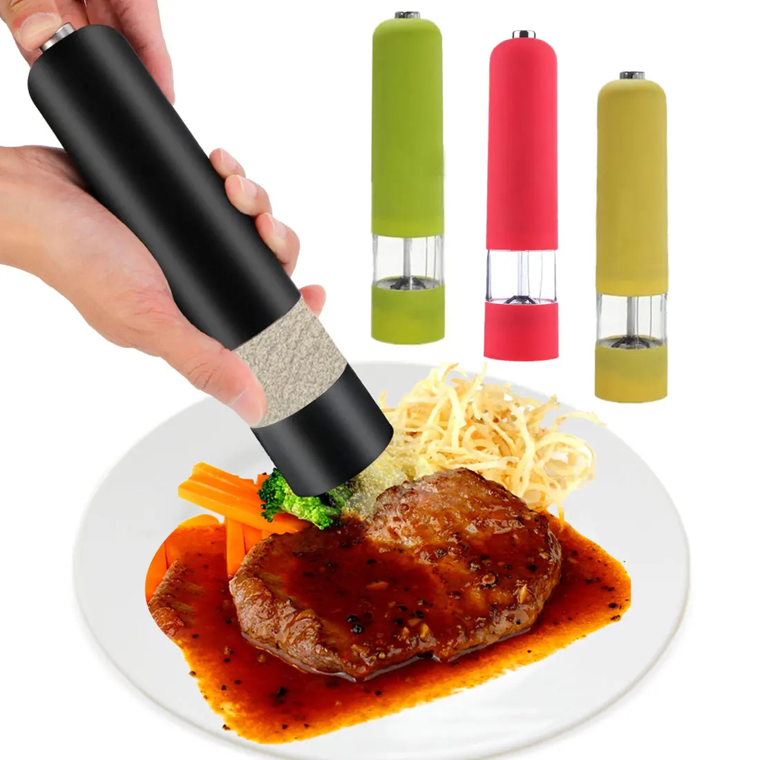 Automatic Electric Pepper Grinder Salt Spice Herbal Containers Easy Clean Home Kitchen Adjustable Cooking BBQ Tools
Automatic Electric Pepper Grinder Salt Spice Herbal Containers Easy Clean Home Kitchen Adjustable Cooking BBQ Tools