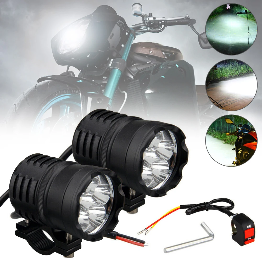 2pcs Motorcycles Headlight 3-Modes 6500k White Super Bright Working Spot Light Headlight Fog Spot Light Auxiliary lamps Switch
2pcs Motorcycles Headlight 3-Modes 6500k White Super Bright Working Spot Light Headlight Fog Spot Light Auxiliary lamps Switch