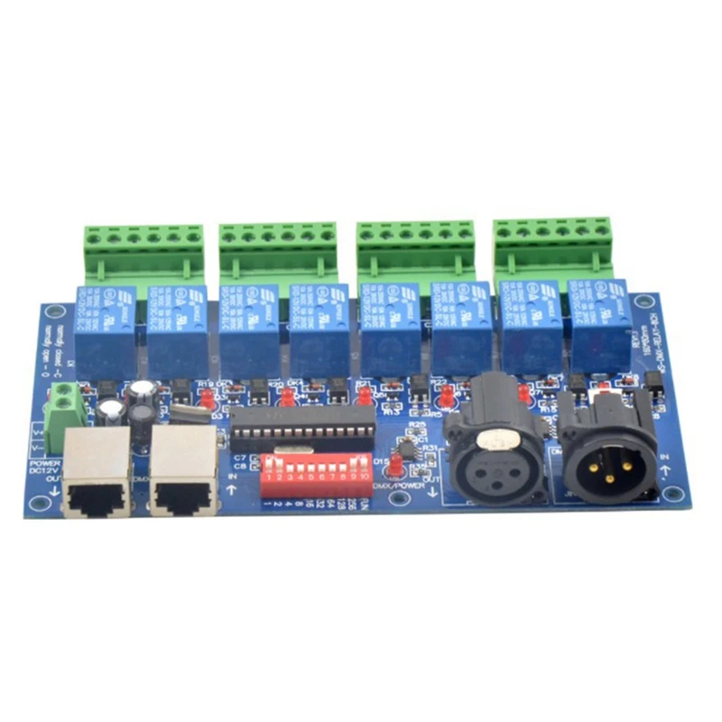 1 шт. Dmx512 декодер XLR + RJ45 8CH релейный переключатель Dmx512 RGB светодиодный контроллер для светодиодной ленты светодиодный индикатор
1 шт. Dmx512 декодер XLR + RJ45 8CH релейный переключатель Dmx512 RGB светодиодный контроллер для светодиодной ленты светодиодный индикатор