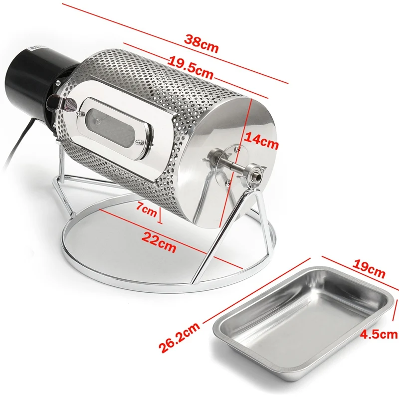 110/220V Stainless Steel Drum Type Coffee Roaster Small Household Grains Beans Baking Machine Electric Roasting Machine
110/220V Stainless Steel Drum Type Coffee Roaster Small Household Grains Beans Baking Machine Electric Roasting Machine