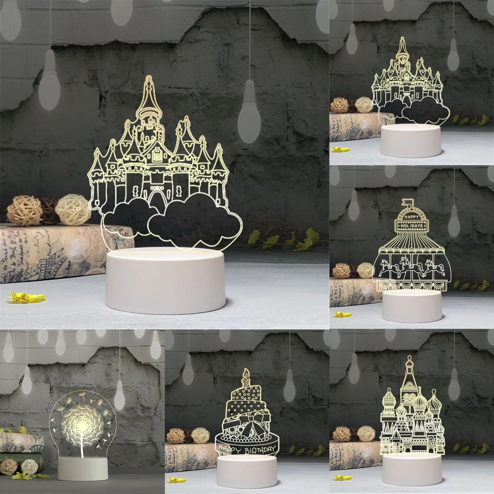 Castle USB LED Night Light Nordic Kids Home 3D Bedroom Lamp Room Table Decor Home Decoration Xmas Gift Neon Light Acrylic
Castle USB LED Night Light Nordic Kids Home 3D Bedroom Lamp Room Table Decor Home Decoration Xmas Gift Neon Light Acrylic