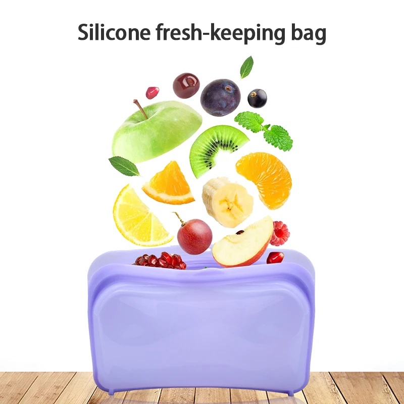 Heating Food Storage Bags Food Grade Silicone Spice Fruit Zipper Sealed Bag Reusable Multifunction Fresh Bag Kitchen Accessories
Heating Food Storage Bags Food Grade Silicone Spice Fruit Zipper Sealed Bag Reusable Multifunction Fresh Bag Kitchen Accessories