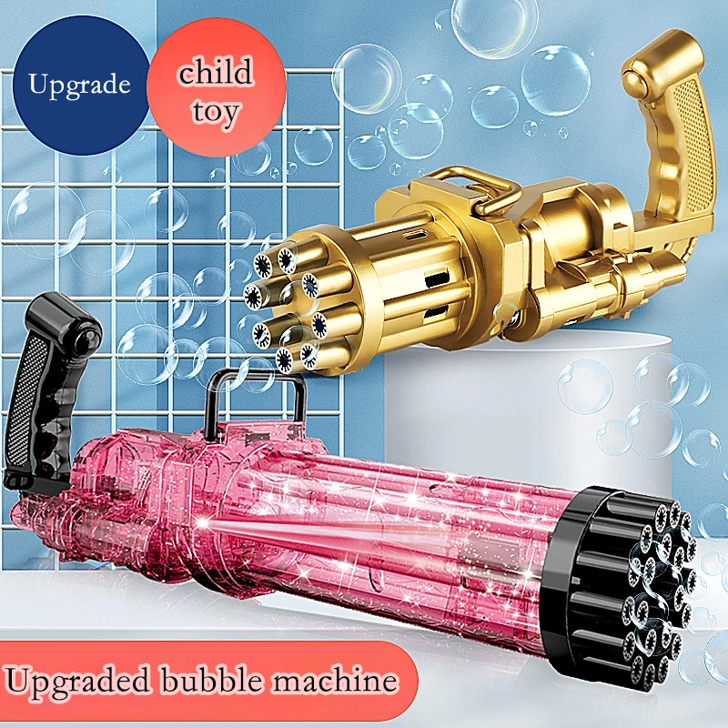 2021 New Toy Kids Gatling Bubble Gun Toys Summer Automatic Soap Water Bubble Machine for Children Indoor Outdoor Wedding Bubble
2021 New Toy Kids Gatling Bubble Gun Toys Summer Automatic Soap Water Bubble Machine for Children Indoor Outdoor Wedding Bubble