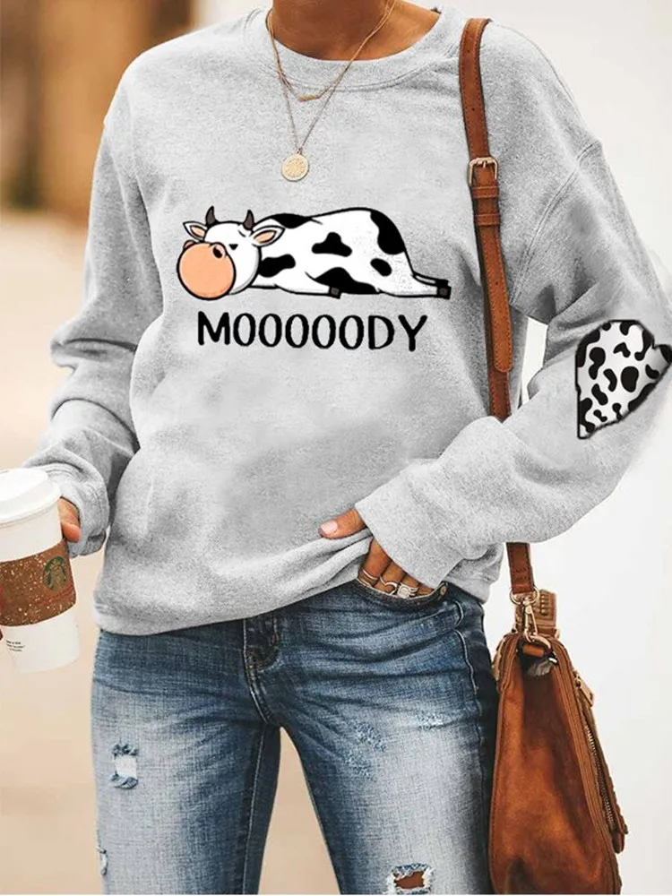 2020 Autumn COW Letter Print Casual Women Hoodies Oversize Heart Print Long Sleeve Loose Sweatshirt Gray Color Round Neck Tops
2020 Autumn COW Letter Print Casual Women Hoodies Oversize Heart Print Long Sleeve Loose Sweatshirt Gray Color Round Neck Tops