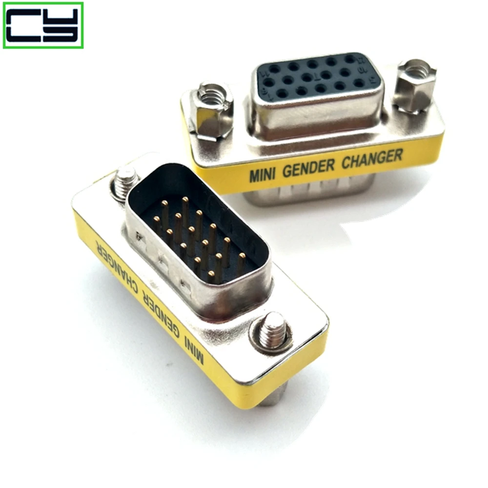 MINI Gender Changer адаптер Com D-Sub к мужскому гнезду штепсельный разъем VGA 15pin | Электроника