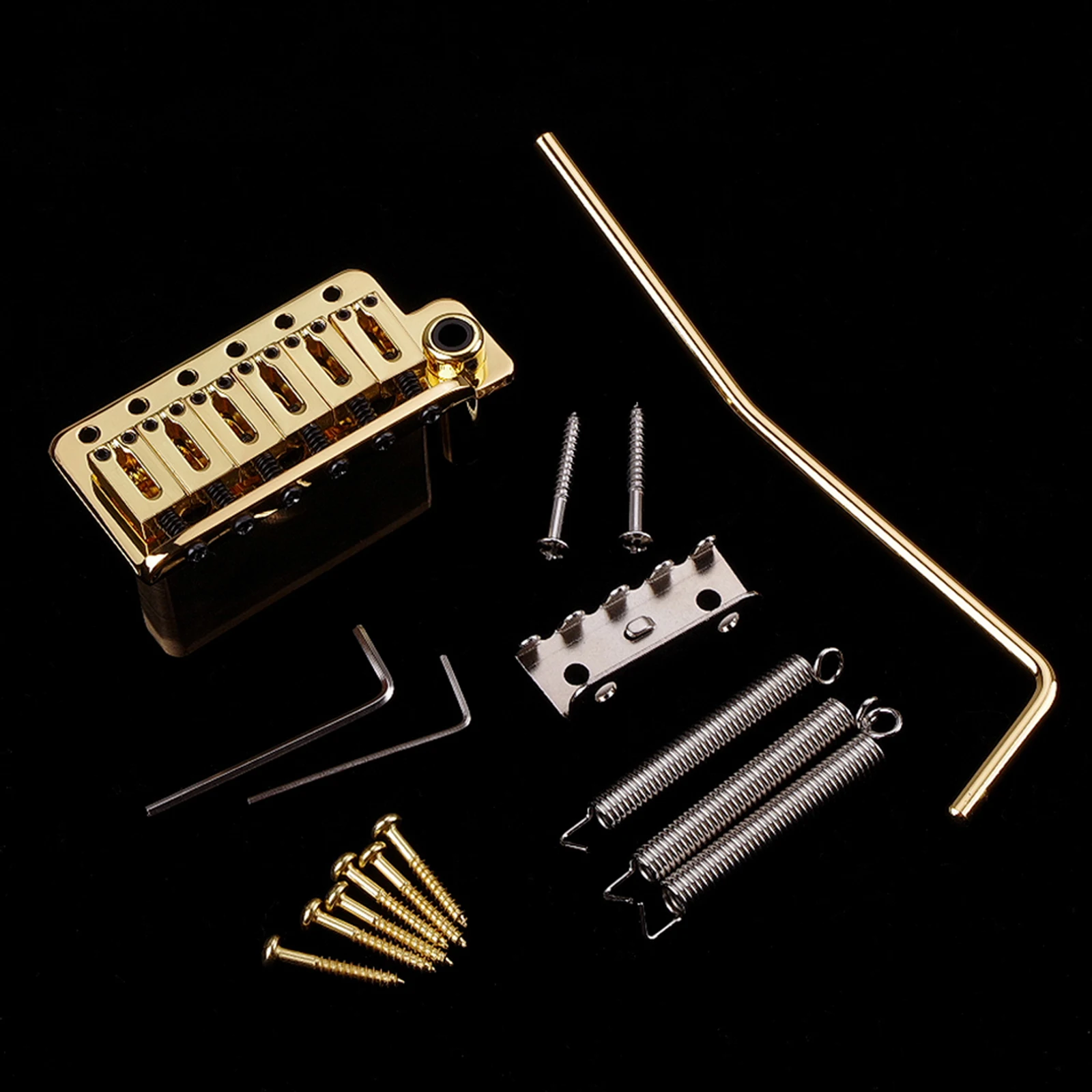 Tremolo System Bridge Stainless Steel Saddles+ Tremolo Arm Replacement Part 
Tremolo System Bridge Stainless Steel Saddles+ Tremolo Arm Replacement Part