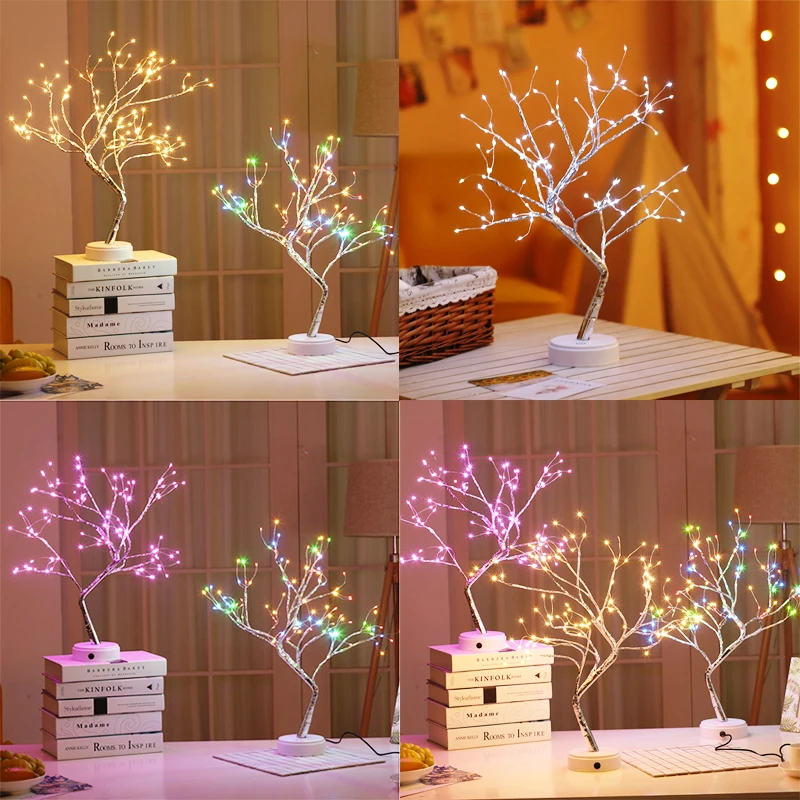 LED Fairy Night Lights Mini Christmas Twinkling Tree Copper Wire Garland Lamp For Holiday Home Kids Bedroom Decor Luminary Light
LED Fairy Night Lights Mini Christmas Twinkling Tree Copper Wire Garland Lamp For Holiday Home Kids Bedroom Decor Luminary Light