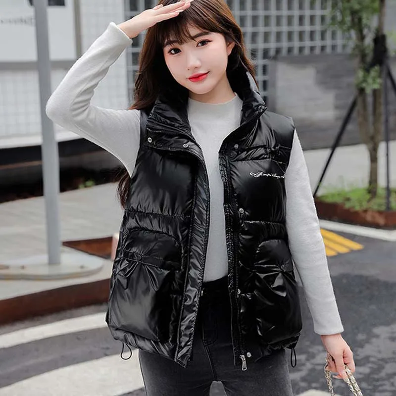 Jacket Women's Plus Size Short Vest Coats 2021 Winter Down Cotton-Padded Splicing Sleeveless Jackets Warm Waistcoat Vests Woman 
Jacket Women's Plus Size Short Vest Coats 2021 Winter Down Cotton-Padded Splicing Sleeveless Jackets Warm Waistcoat Vests Woman