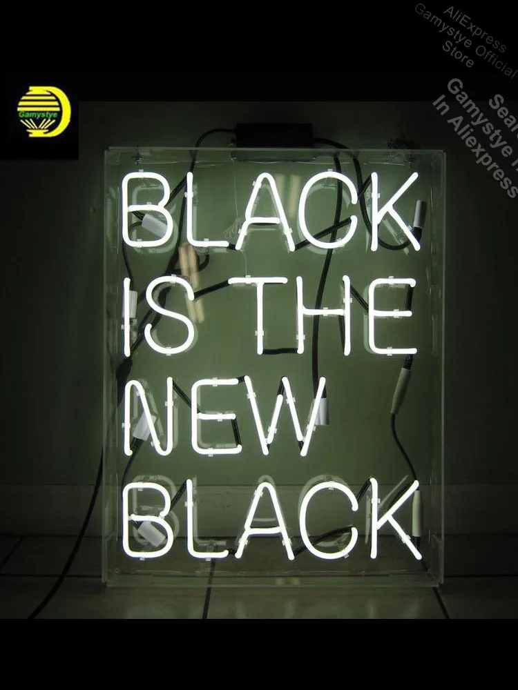 Neon Sign for Black Is the New Black Neon Bulb sign Home Display Handmade Glass Iconic Sign Enseign Lumineuse Bar Affiche Neon 
Neon Sign for Black Is the New Black Neon Bulb sign Home Display Handmade Glass Iconic Sign Enseign Lumineuse Bar Affiche Neon