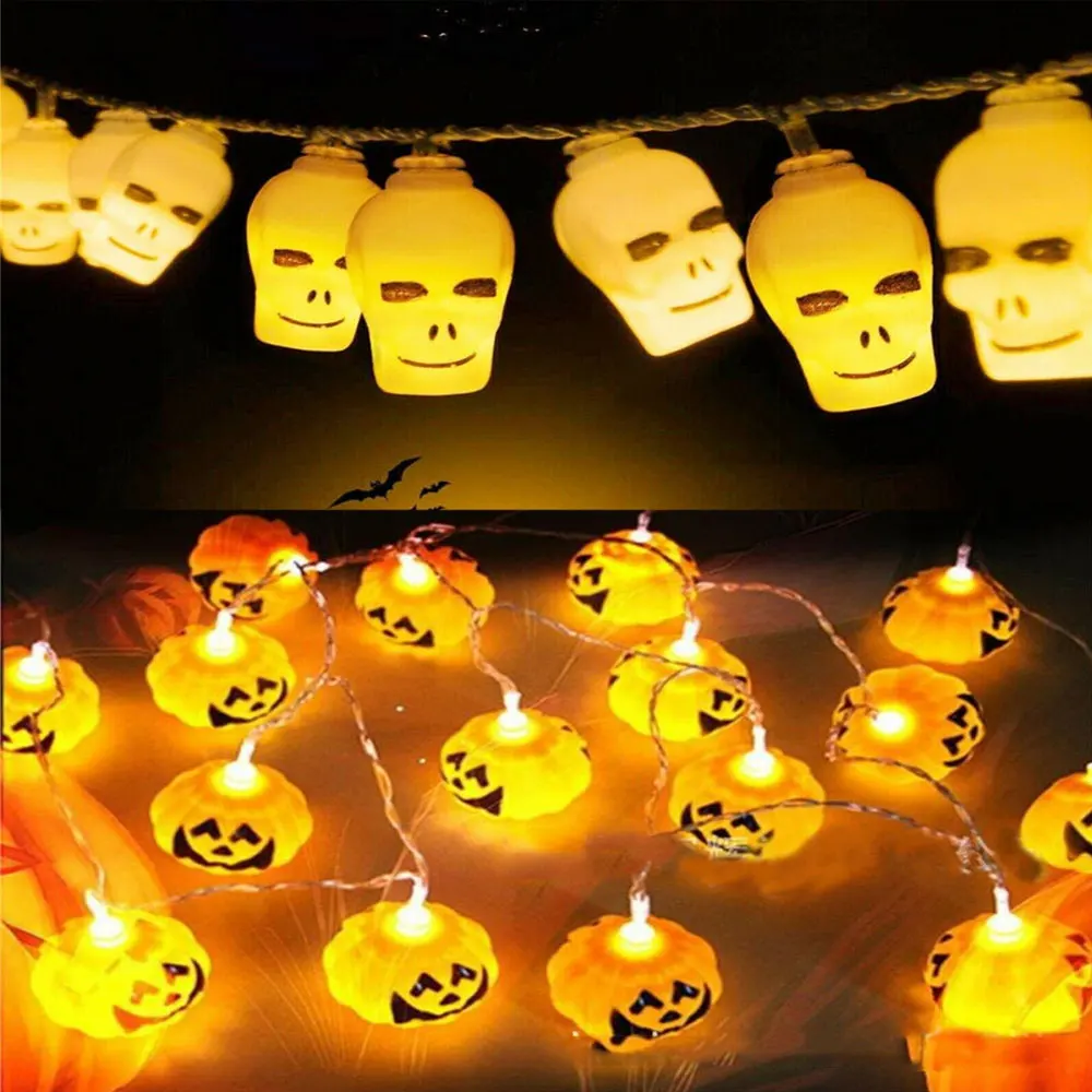 20/30/40LED Halloween Pumpkin Ghost Skull LED String Lights Festival Bar Home Party Decoration Halloween Ornament Lamp
20/30/40LED Halloween Pumpkin Ghost Skull LED String Lights Festival Bar Home Party Decoration Halloween Ornament Lamp