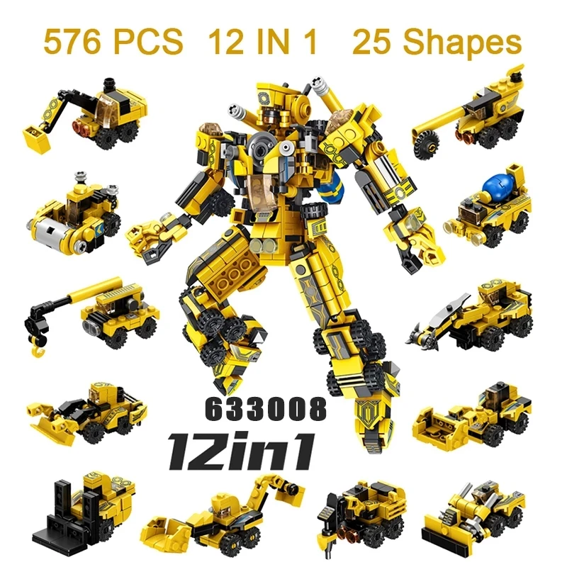 576PCS Truck Car Cubelets Robot Building Blocks Set Mini Engineering Vehicle Bricks Educational Kids Toys Boys Children's
576PCS Truck Car Cubelets Robot Building Blocks Set Mini Engineering Vehicle Bricks Educational Kids Toys Boys Children's