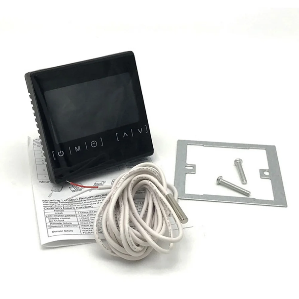 AC85-240V LCD Touch Screen Temperature Controller Back Light Smart Electric Floor Heating Thermostat for Home Bedroom
AC85-240V LCD Touch Screen Temperature Controller Back Light Smart Electric Floor Heating Thermostat for Home Bedroom