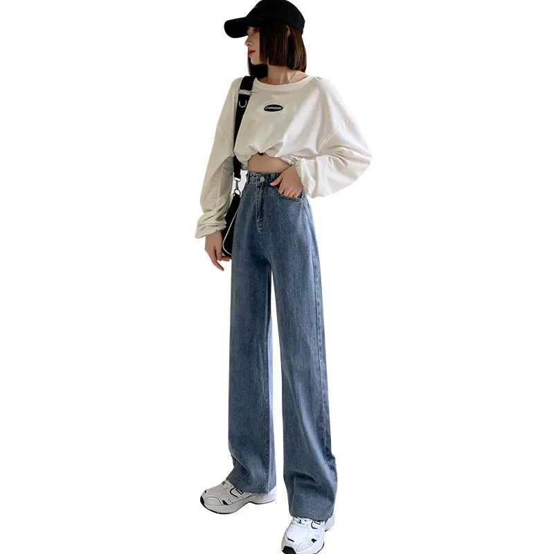 Jeans Women's Spring and Autumn 2021 New Loose Straight Summer Thin High Waist Drooping Light-Colored Wide-Leg Pants
Jeans Women's Spring and Autumn 2021 New Loose Straight Summer Thin High Waist Drooping Light-Colored Wide-Leg Pants