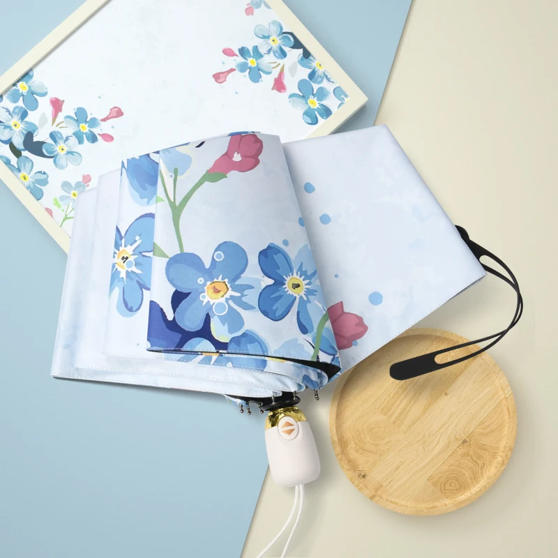Blue Art Flower Theme Umbrella Sun Rain Umbrella Parasol Female Plegable Sombrillas Paraguas Guarda Chuva Parapluie
Blue Art Flower Theme Umbrella Sun Rain Umbrella Parasol Female Plegable Sombrillas Paraguas Guarda Chuva Parapluie
