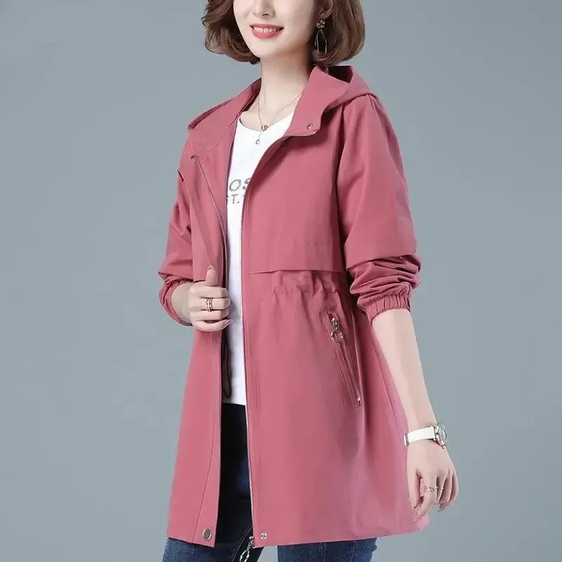 2021 New Spring Autumn Jacket Slim Women's Coat Fashion Windbreaker Overcoat Jacket Hooded Lady Coat Casual Female Outwear
2021 New Spring Autumn Jacket Slim Women's Coat Fashion Windbreaker Overcoat Jacket Hooded Lady Coat Casual Female Outwear
