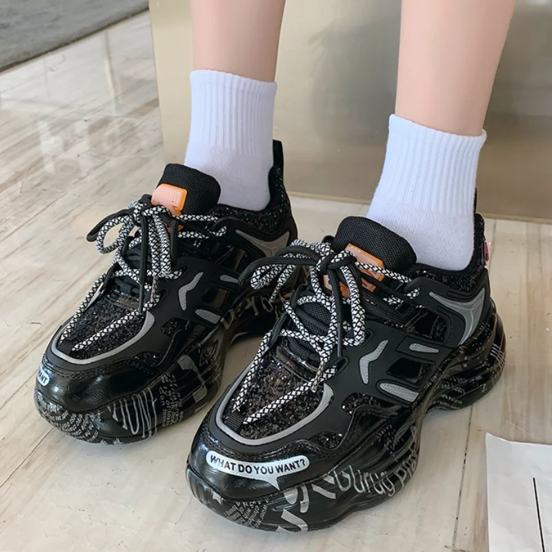 Women's Shoes 2021 New Autumn Women's Sneakers Designer Fashion Platform Shoes Woman Lace-up Sneakers Casual Vulcanized Shoe
Women's Shoes 2021 New Autumn Women's Sneakers Designer Fashion Platform Shoes Woman Lace-up Sneakers Casual Vulcanized Shoe