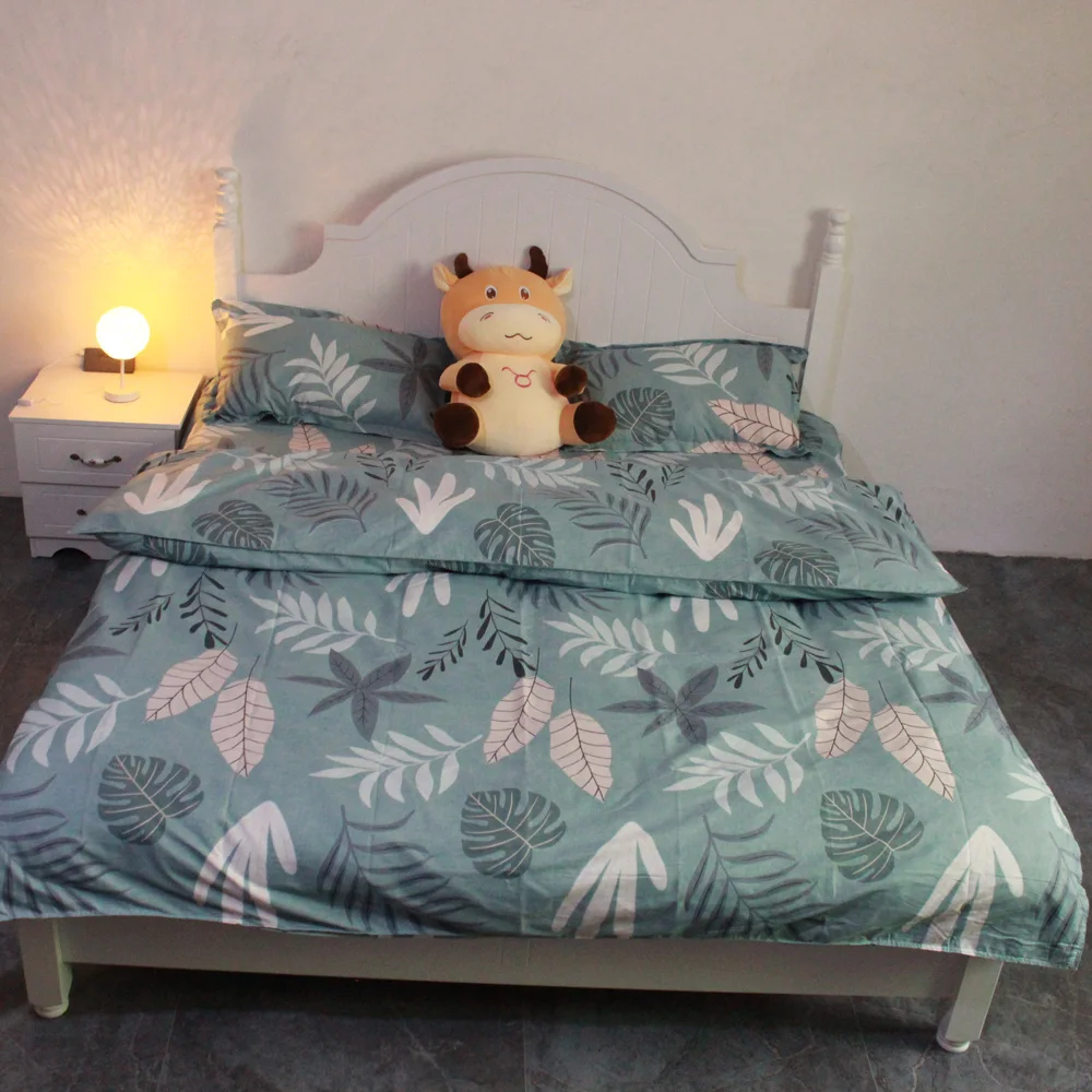 Home Textiles Green Tropical Plants Bedding Set Double Sheet Luxury Queen King Size Bed Linens Duvet Cover Sheet Pillow Case
Home Textiles Green Tropical Plants Bedding Set Double Sheet Luxury Queen King Size Bed Linens Duvet Cover Sheet Pillow Case