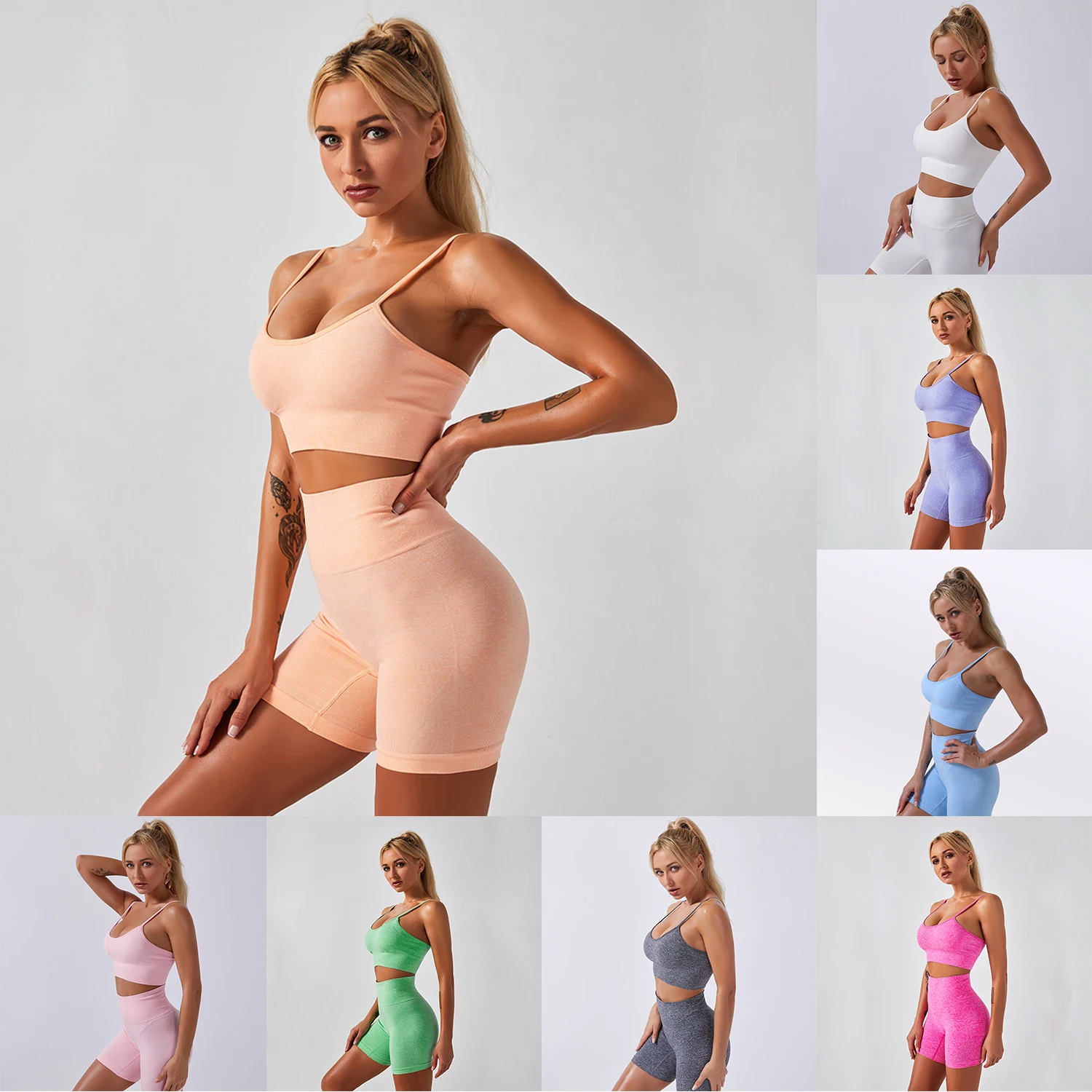 Women Fitness Sport Yoga Suit 8 Colors Seamless Yoga Sets Bra+Shorts Yoga Clothing Female Sport Gym Suits Wear Running Clothes
Women Fitness Sport Yoga Suit 8 Colors Seamless Yoga Sets Bra+Shorts Yoga Clothing Female Sport Gym Suits Wear Running Clothes