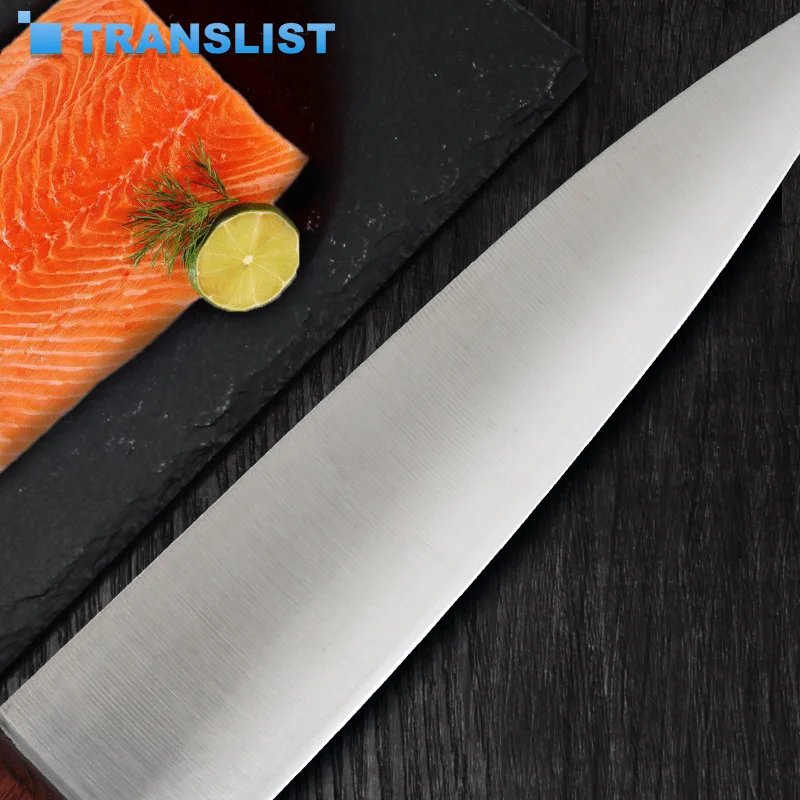 7Cr17mov Stainless Steel Kitchen Knives Chef's Knife Meat Salmon Fish Slicing Knife Chef Knives Japanese Sushi Sashimi Tools
7Cr17mov Stainless Steel Kitchen Knives Chef's Knife Meat Salmon Fish Slicing Knife Chef Knives Japanese Sushi Sashimi Tools