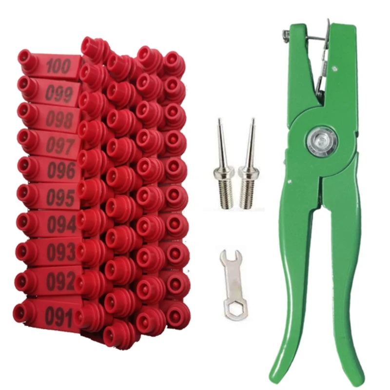 Ear Tag Sheep Marker Applicator 001-100 Ear Tags for Goat Ldentification Ear Tagger with 2 Pcs Pins Ear Tag Pliers
Ear Tag Sheep Marker Applicator 001-100 Ear Tags for Goat Ldentification Ear Tagger with 2 Pcs Pins Ear Tag Pliers