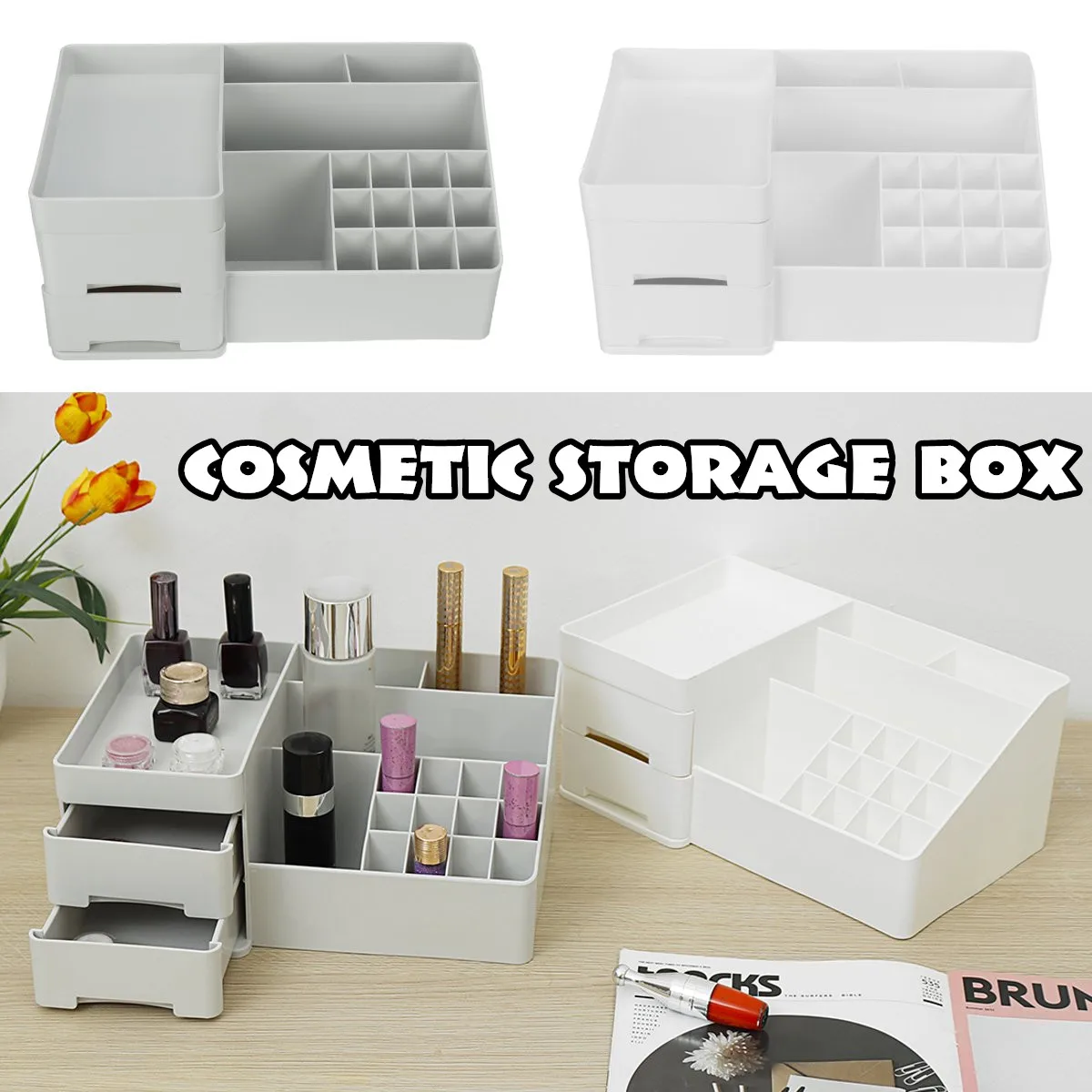Makeup Organizer for Cosmetic Cosmetic Storage Box Organizer Desktop Jewelry Nail Polish Makeup Drawer Container Large Capacity
Makeup Organizer for Cosmetic Cosmetic Storage Box Organizer Desktop Jewelry Nail Polish Makeup Drawer Container Large Capacity