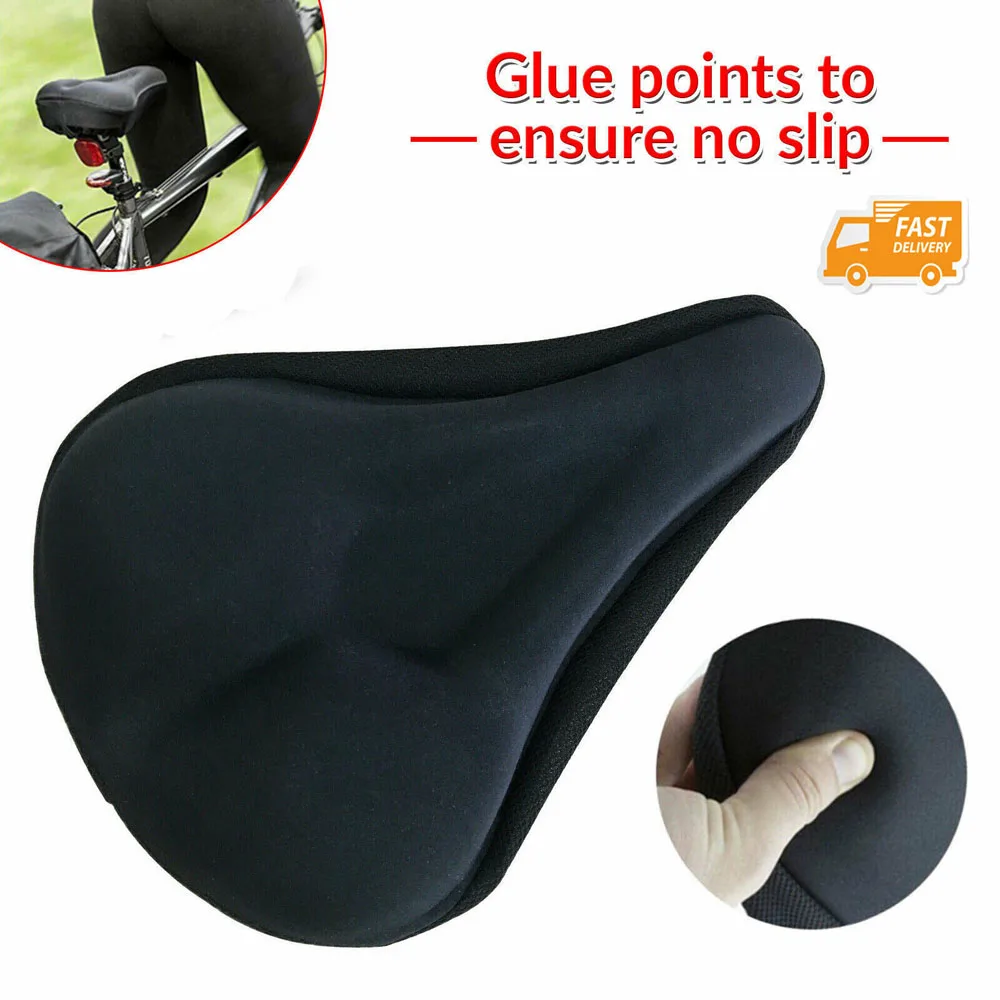 Black Sporty Bicycle Saddle Mountain Bike Comfort Soft Gel Pad Comfy Cushiaon Saddle Seat Cover Bicycle Cycle
Black Sporty Bicycle Saddle Mountain Bike Comfort Soft Gel Pad Comfy Cushiaon Saddle Seat Cover Bicycle Cycle