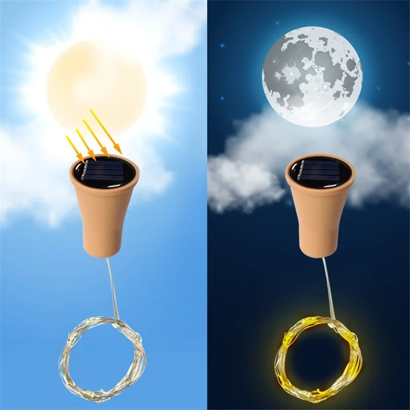 Solar Wine Bottle Lights 20 LED Solar Cork String Light Copper Wire Fairy Light for Holiday Christmas Party Decor Light
Solar Wine Bottle Lights 20 LED Solar Cork String Light Copper Wire Fairy Light for Holiday Christmas Party Decor Light