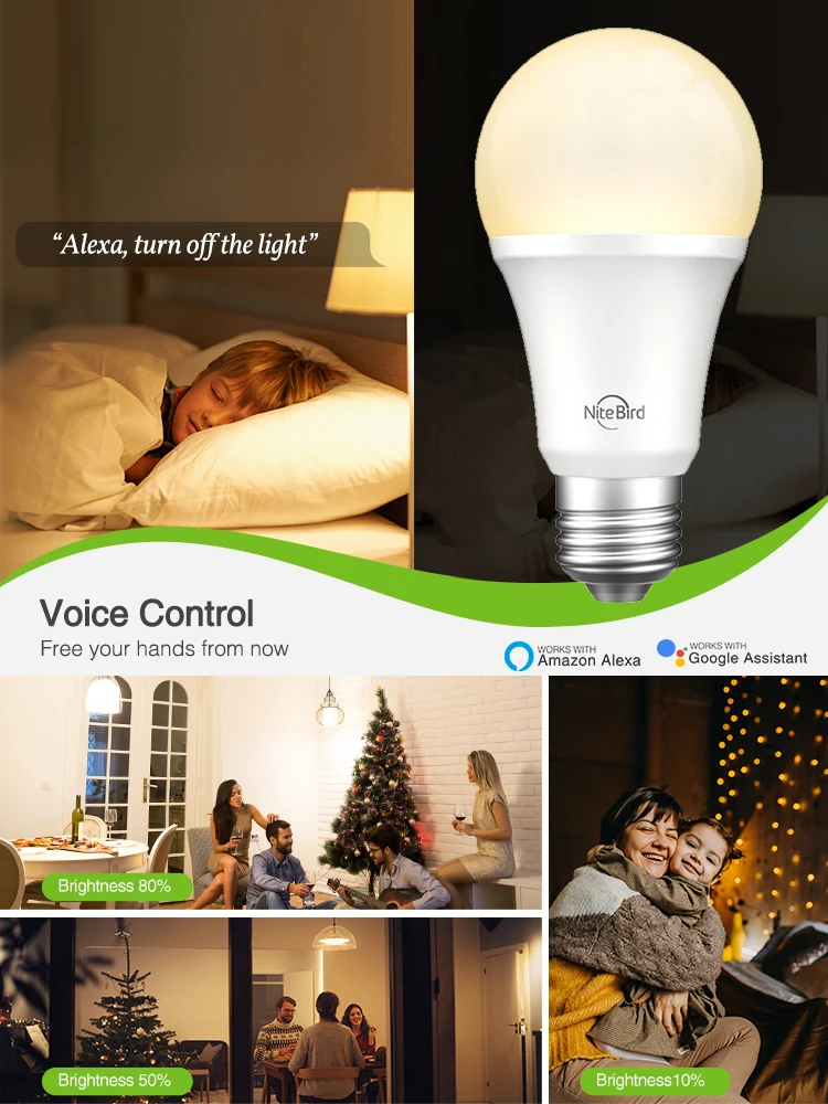 Dimmable WiFi Smart LED Lamp Bulb Smart Light Support Mobile Phone Control White Compatible Amazon Alexa Echo No Hub Required
Dimmable WiFi Smart LED Lamp Bulb Smart Light Support Mobile Phone Control White Compatible Amazon Alexa Echo No Hub Required