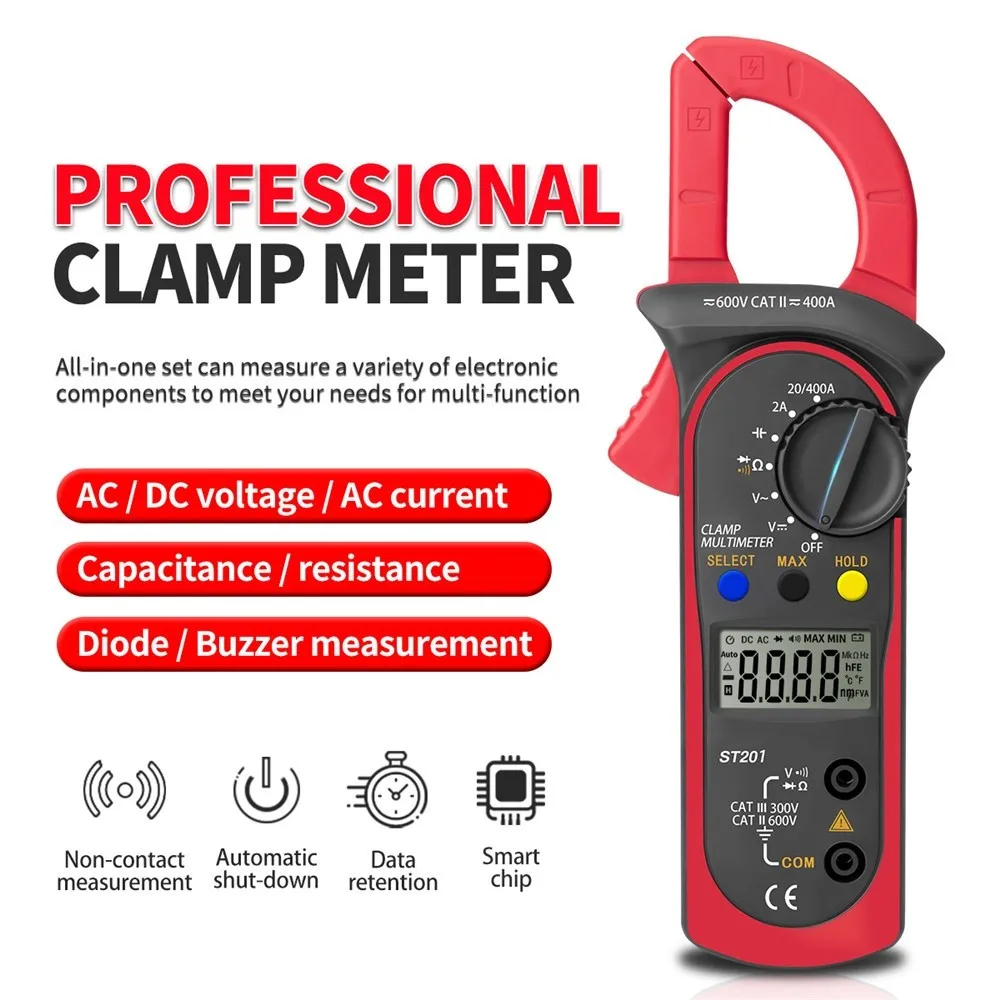Digital Multimeter Tester Clamp Meter AC DC Volt Ohm Amp Clamp Meter Auto Range LCD Handheld High Precision Multimeter Test Line
Digital Multimeter Tester Clamp Meter AC DC Volt Ohm Amp Clamp Meter Auto Range LCD Handheld High Precision Multimeter Test Line