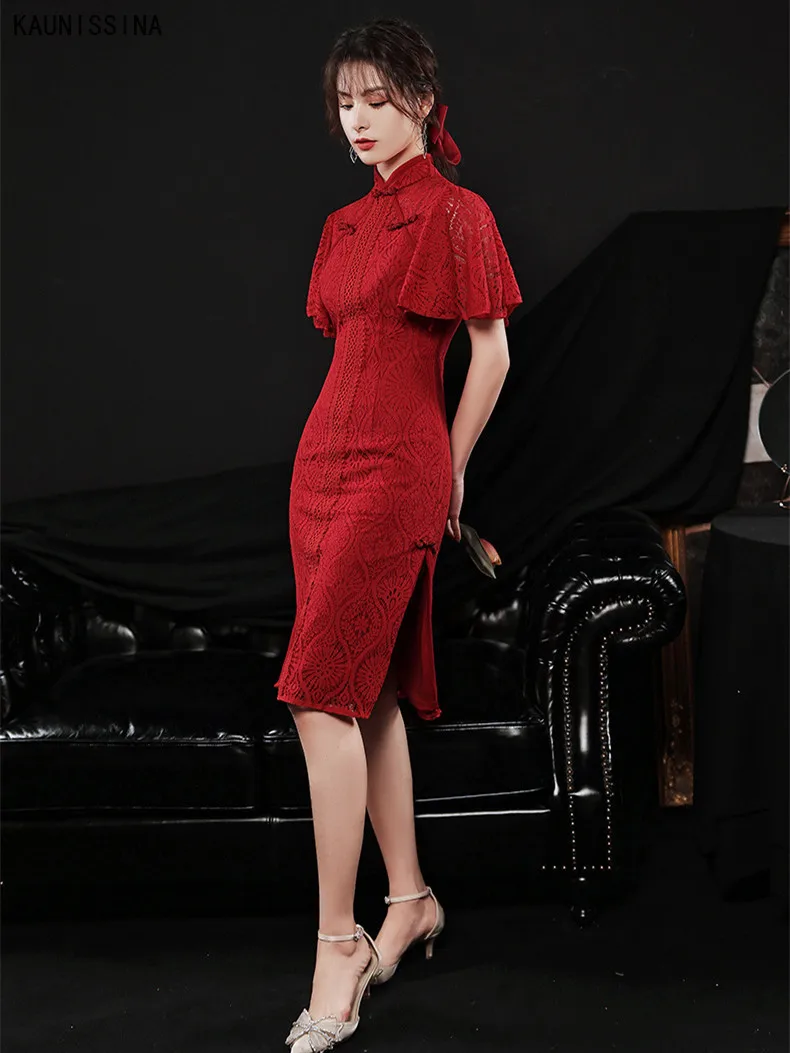 KAUNISSINA Bride Engagement Marriage Dress Chinese Traditional Mandarin Collar Qipao Party Prom Dresses Vintage Cocktail Vestido
KAUNISSINA Bride Engagement Marriage Dress Chinese Traditional Mandarin Collar Qipao Party Prom Dresses Vintage Cocktail Vestido