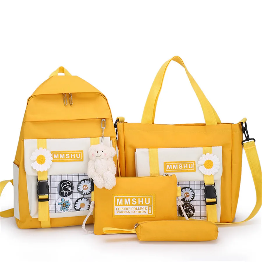 4pcsHigh Capacity All-Matched Harajuku Style Cute Student Backpack Shoulders Bag for Junior Middle Senior School Female
4pcsHigh Capacity All-Matched Harajuku Style Cute Student Backpack Shoulders Bag for Junior Middle Senior School Female