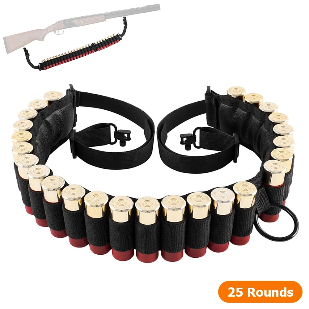 25 Rounds Tactical Shotgun Sling with Shell Holder 12/20 Gauge Ammo Pouch Sling Non-Slip Adjustable Rifle Sling with Swivels
25 Rounds Tactical Shotgun Sling with Shell Holder 12/20 Gauge Ammo Pouch Sling Non-Slip Adjustable Rifle Sling with Swivels
