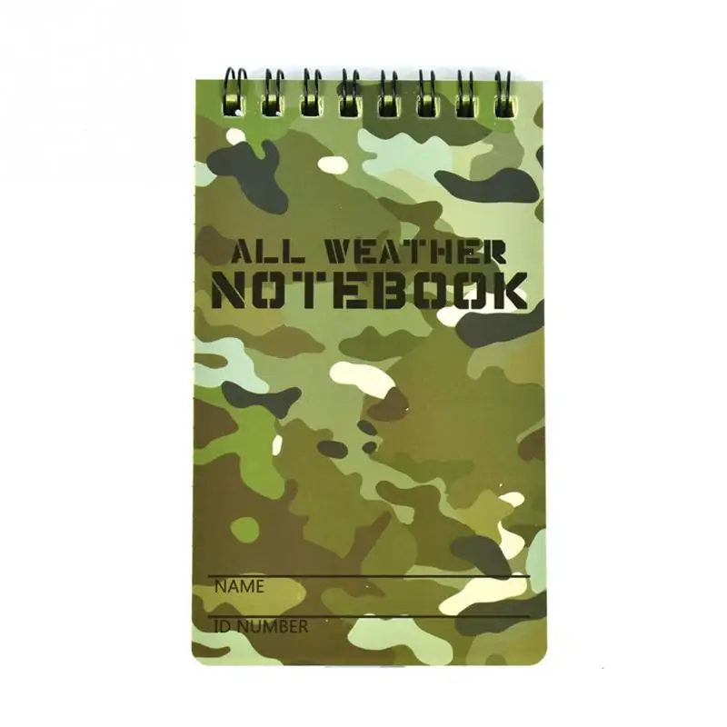 Waterproof Notebook Outdoor Portable Camouflage PrintedSpiral Notebook All Weather Paper Travel Note Pads Stationery Pocketbook
Waterproof Notebook Outdoor Portable Camouflage PrintedSpiral Notebook All Weather Paper Travel Note Pads Stationery Pocketbook