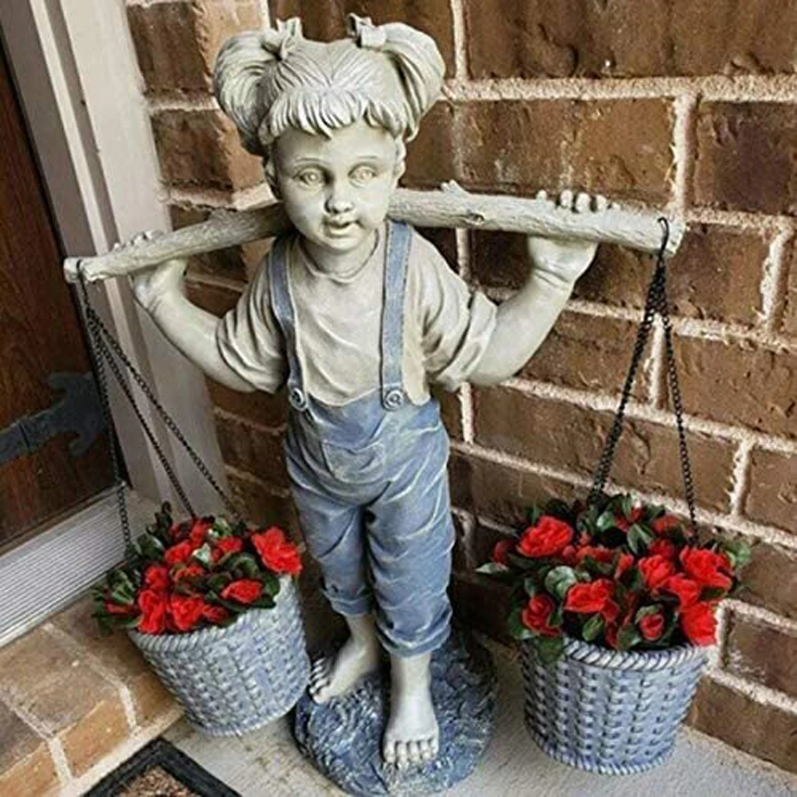 Little Girl Flower Pot Decoration Craft Statue Cute Flower Basket Home Decor Ornament Garden Statues Figure Miniature Sculpture 
Little Girl Flower Pot Decoration Craft Statue Cute Flower Basket Home Decor Ornament Garden Statues Figure Miniature Sculpture