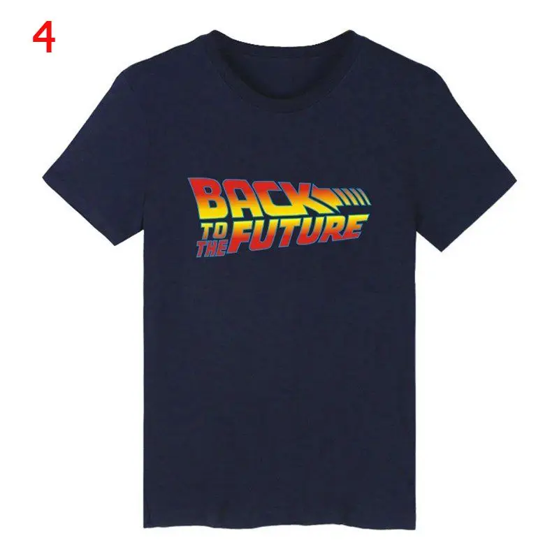 Back To The Future футболка со светящимся принтом рубашка летние футболки с коротким
