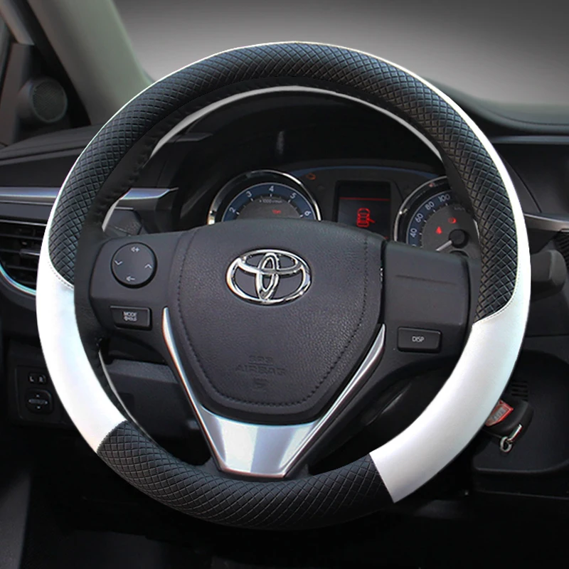 Car Leather Steering Wheel Cover 15 Inch/38cm for Toyota All Models MarkX Altis Crown Estima Camry Corolla Interior Accessories
Car Leather Steering Wheel Cover 15 Inch/38cm for Toyota All Models MarkX Altis Crown Estima Camry Corolla Interior Accessories