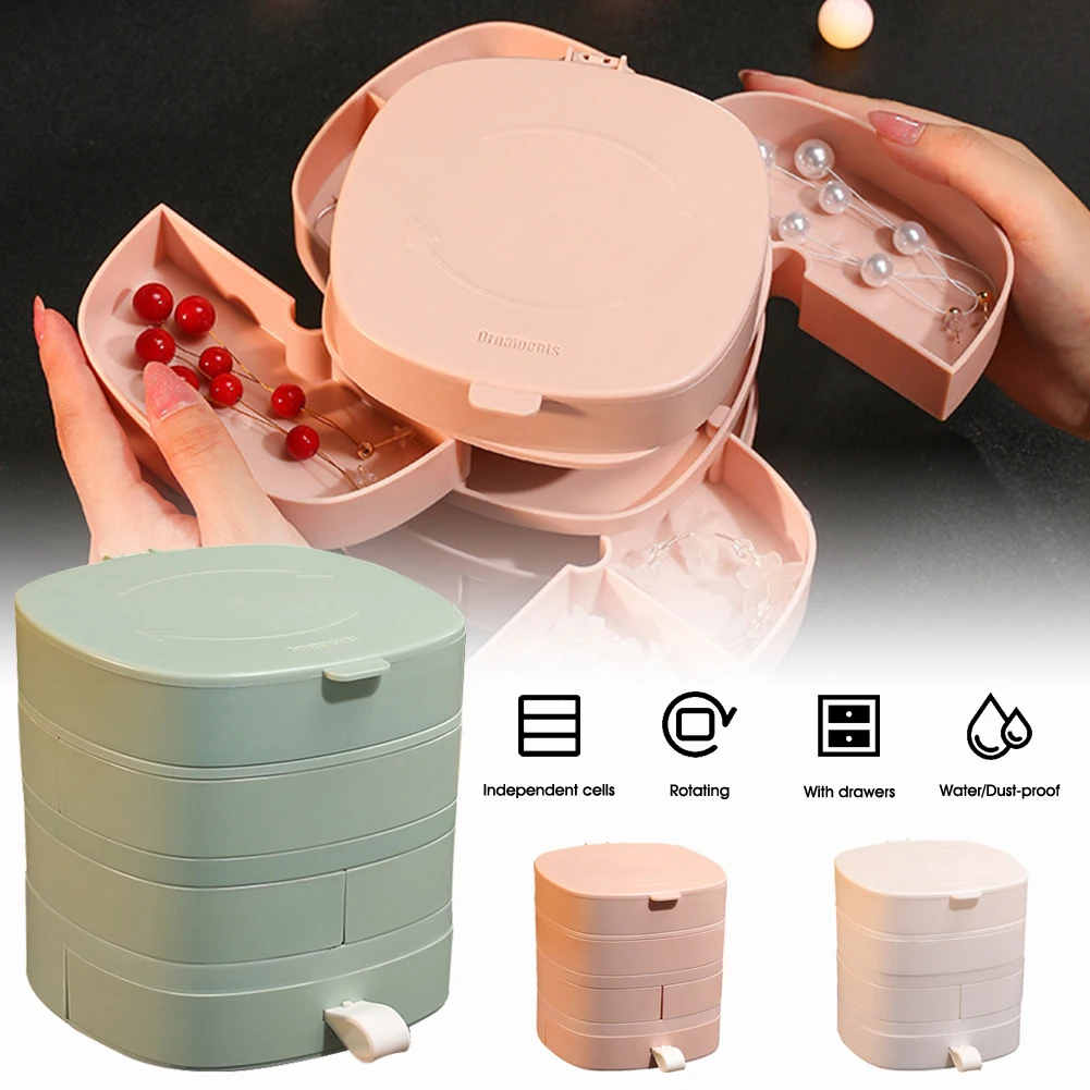 2021 Jewelry Organizer Rotating Jewelry Box with Lid, Drawer Women Jewelry Holder for Earrings, Bracelets, Necklaces, Rings
2021 Jewelry Organizer Rotating Jewelry Box with Lid, Drawer Women Jewelry Holder for Earrings, Bracelets, Necklaces, Rings