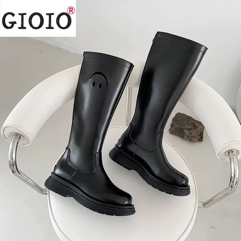 2021 Winter Women's Martin Boots Mid Calf Boots Women Hollow Out Smiley Boots British Knight Boots Female Knee-length High Boots
2021 Winter Women's Martin Boots Mid Calf Boots Women Hollow Out Smiley Boots British Knight Boots Female Knee-length High Boots
