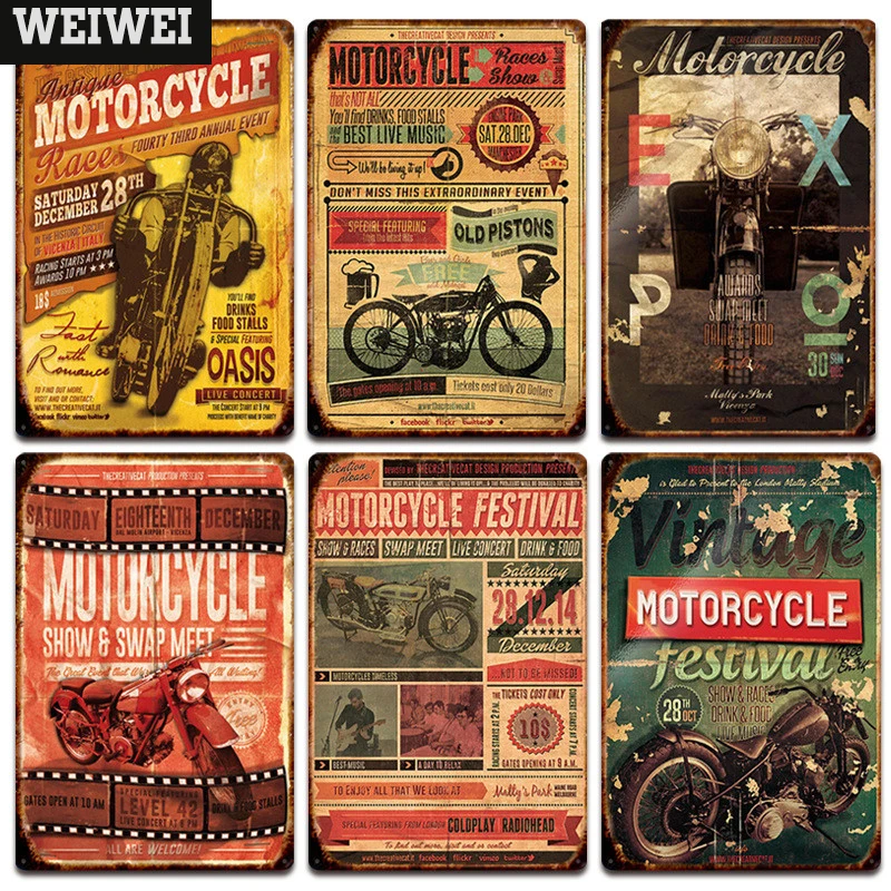 Motorcycle Retro Metal Poster Garage Metal Vintage Tin Sign Garage Car Repair Man Cave Metal Wall Art Home Decor WEIWEI
Motorcycle Retro Metal Poster Garage Metal Vintage Tin Sign Garage Car Repair Man Cave Metal Wall Art Home Decor WEIWEI